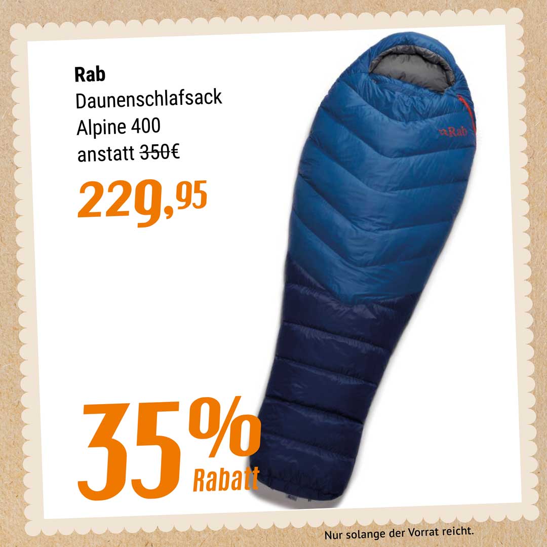Rab Daunenschlafsack Alpine 400